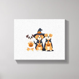 Golden Retriever Geist Halloween Süßigkeiten Oder  Leinwanddruck