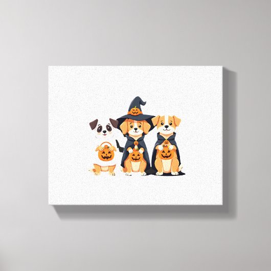 Golden Retriever Geist Halloween Süßigkeiten Oder Leinwanddruck (Vorderseite)