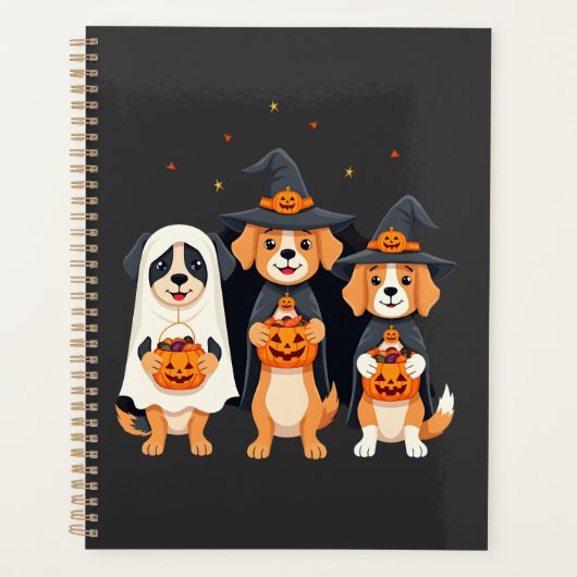 Golden Retriever Geist Halloween Süßigkeiten Oder Planer (Vorderseite)