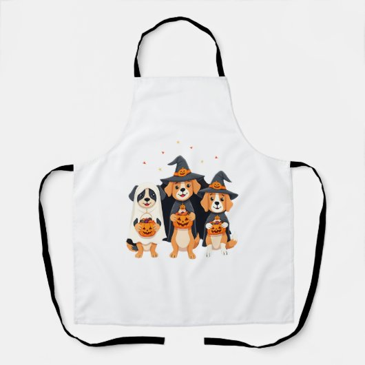 Golden Retriever Geist Halloween Süßigkeiten Oder Schürze (Vorderseite)