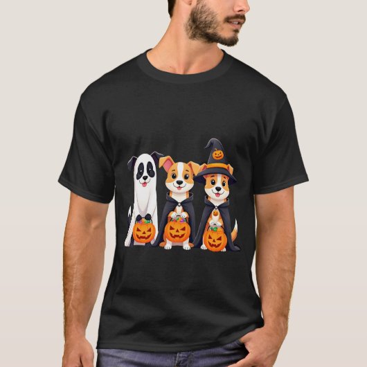 Golden Retriever Geist Halloween Süßigkeiten Oder  T-Shirt (Vorderseite)