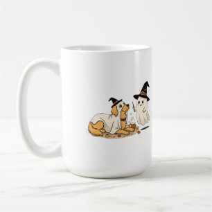 Golden Retriever Geist Hexenhut Halloween Hund Kaffeetasse