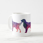 Golden Retriever Geometric Pattern Silhouette Kaffeetasse (Vorderseite Links)