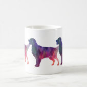 Golden Retriever Geometric Pattern Silhouette Kaffeetasse (Mittel)
