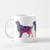 Golden Retriever Geometric Pattern Silhouette Kaffeetasse (Links)