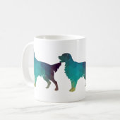 Golden Retriever Geometric Pattern Silhouette Kaffeetasse (Vorderseite Links)