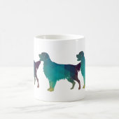 Golden Retriever Geometric Pattern Silhouette Kaffeetasse (Mittel)