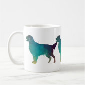Golden Retriever Geometric Pattern Silhouette Kaffeetasse (Links)