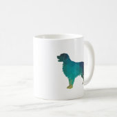 Golden Retriever Geometric Pattern Silhouette Kaffeetasse (VorderseiteRechts)