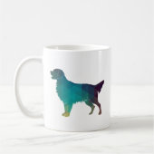 Golden Retriever Geometric Pattern Silhouette Kaffeetasse (Links)