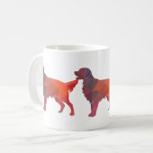 Golden Retriever Geometric Pattern Silhouette Kaffeetasse (Vorderseite Links)