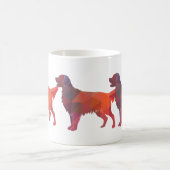Golden Retriever Geometric Pattern Silhouette Kaffeetasse (Mittel)