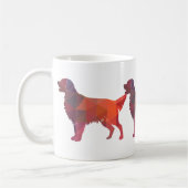 Golden Retriever Geometric Pattern Silhouette Kaffeetasse (Links)