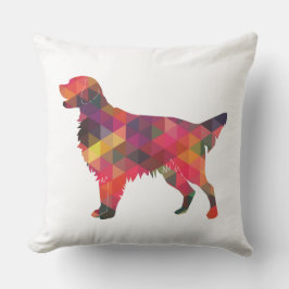 Golden Retriever Geometric Pattern Silhouette Kissen