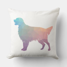 Golden Retriever Geometric Pattern Silhouette Kissen