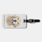 Golden retriever gepäckanhänger (Vorderseite horizontal)