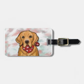 Golden Retriever Gepäckanhänger (Vorderseite horizontal)