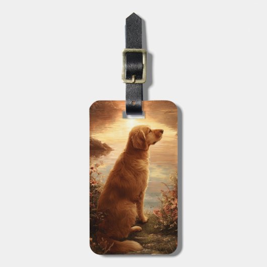 Golden Retriever-Gepäckanhänger Gepäckanhänger (Vorderseite vertikal)