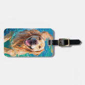 Golden Retriever-Gepäckanhänger Gepäckanhänger (Vorderseite horizontal)