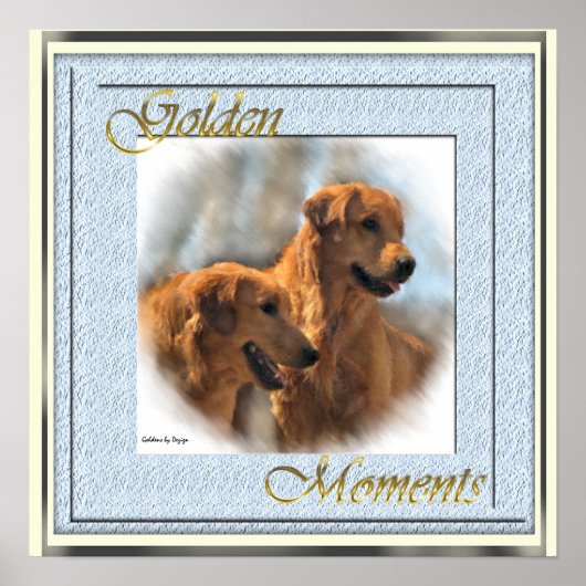 Golden Retriever Geschenke Kunst Poster (Vorne)