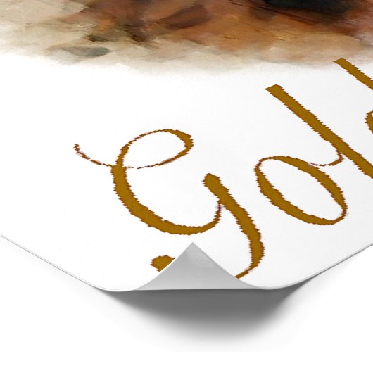 Golden Retriever Geschenke Kunst Poster (Ecke)
