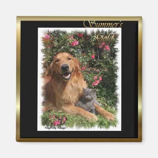 Golden Retriever Geschenke Magnet (Vorne)