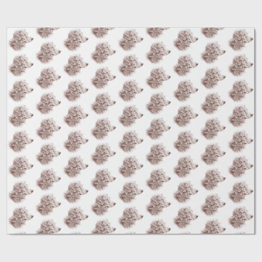 Golden Retriever Geschenkpapier (Flach)