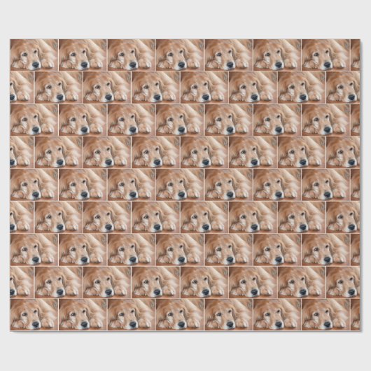 Golden Retriever Geschenkpapier (Flach)