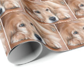 Golden Retriever Geschenkpapier (Rolleneckpunkt)