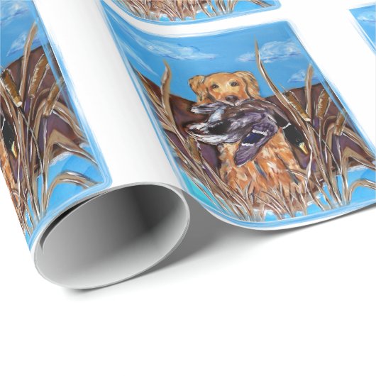 GOLDEN RETRIEVER GESCHENKPAPIER (Rolleneckpunkt)