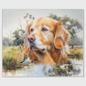 Golden Retriever Geschenkpapier (Flach)