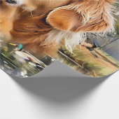 Golden Retriever Geschenkpapier (Ecke)