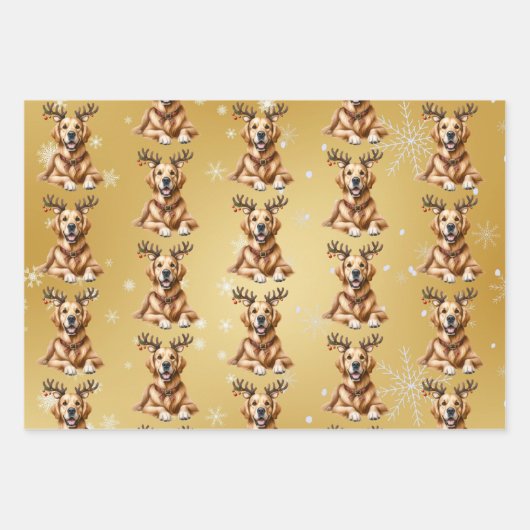 Golden Retriever Geschenkpapier Set (Vorderseite 2)