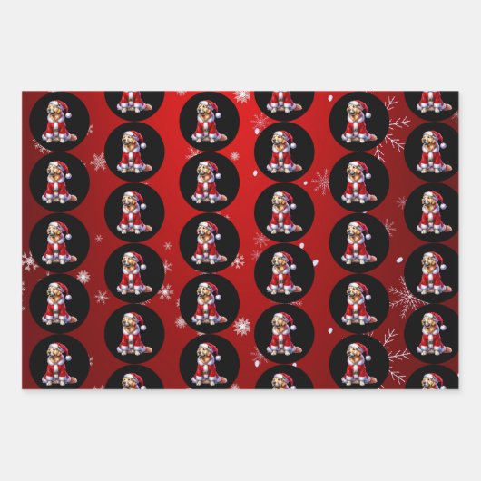 Golden Retriever Geschenkpapier Set (Vorderseite)