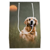 Golden Retriever Geschenktasche Mittlere Geschenktüte (Rückseite)