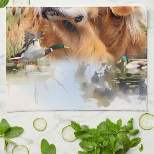 Golden Retriever Geschirrtuch (Gefaltet)