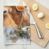 Golden Retriever Geschirrtuch (Viertel Falte)