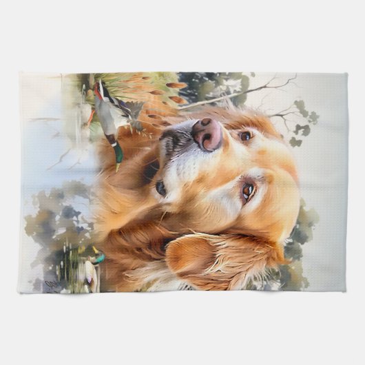 Golden Retriever Geschirrtuch (Horizontal)