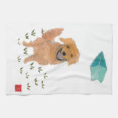 Golden retriever geschirrtuch (Horizontal)