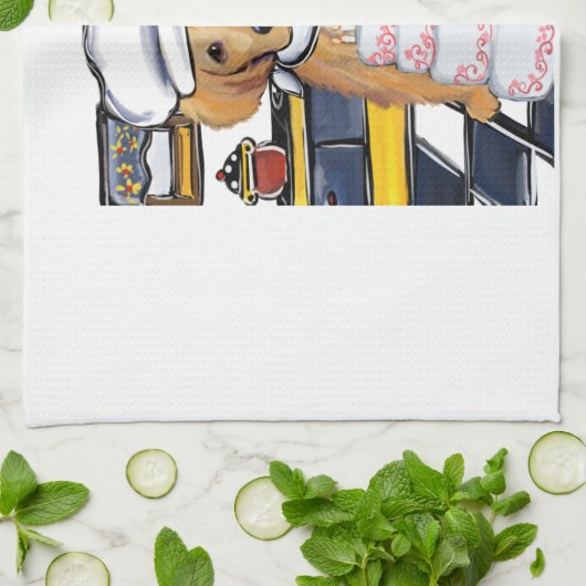 Golden Retriever Geschirrtuch (Gefaltet)