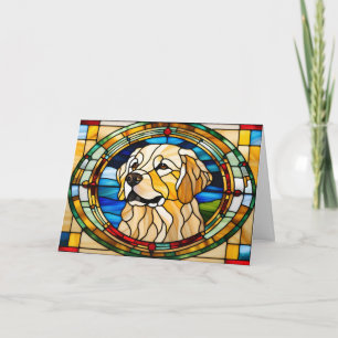 Golden Retriever gestanztes Glas Karte