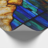 Golden Retriever gestanztes Glass Muster Hund Geschenkpapier (Ecke)