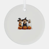 Golden Retriever Ghost Halloween Hundeliebhaber Ornament Aus Glas (Rückseite)