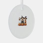 Golden Retriever Ghost Halloween Hundeliebhaber Ornament Aus Glas (Vorderseite Rechts)