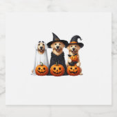 Golden Retriever Ghost Halloween Hundeliebhaber Schaumweinetikett (Einzelnes Label)