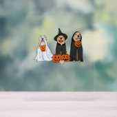 Golden Retriever Ghost Halloween Trick oder Treat  Acrylschild (Neutral)