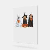 Golden Retriever Ghost Halloween Trick oder Treat  Acrylschild (Winkel)