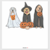 Golden Retriever Ghost Halloween Trick oder Treat Aufkleber (Blatt)