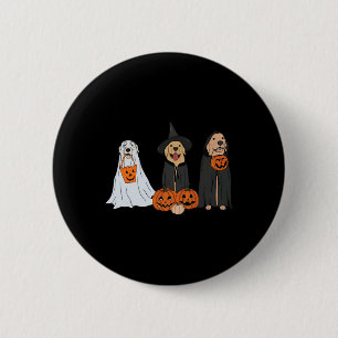 Golden Retriever Ghost Halloween Trick oder Treat Button