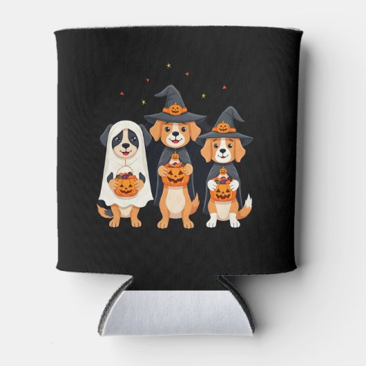 Golden Retriever Ghost Halloween Trick oder Treat Dosenkühler (Vorderseite)